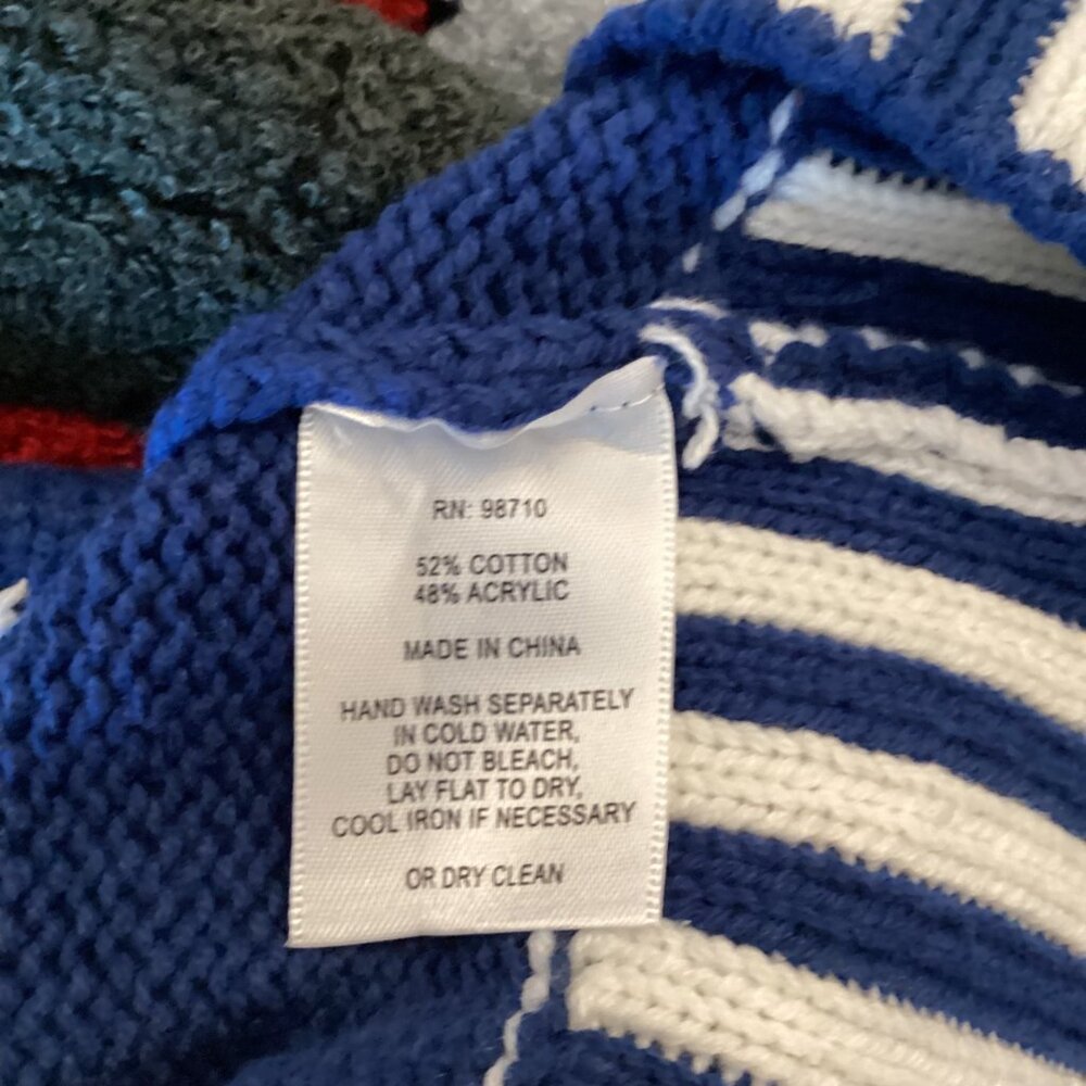 Christmas Men’s Sweater Santa Jingle Blue‎ Size XL Xlarge Booty Santa Bells - Picture 12 of 12